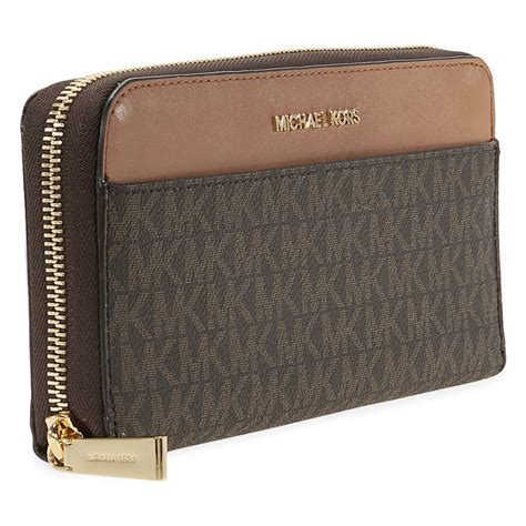 dark brown michael kors wallet|michael kors contrast trim wallet.